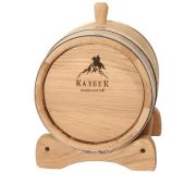 Бочка 5л (Казбек), колотый дуб, подставка