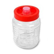 Банка 6л стекло, с гидрозатвором